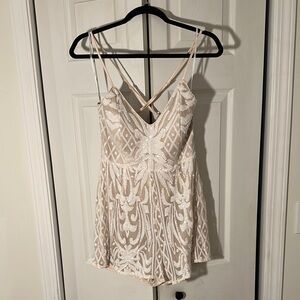 Lulu's Cream and White Romper